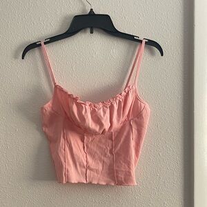 SHEIN Pink Ruffled Top